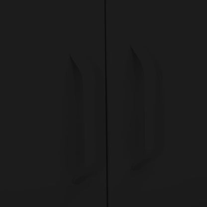 Úložná Skříň Černá 80 X 35 X 101,5 Cm Ocel