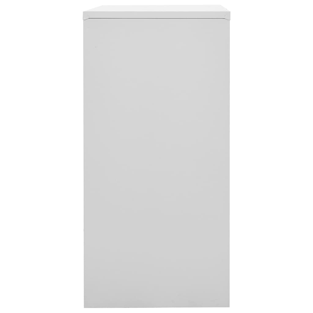 Uzamykatelná Skříň 90 X 45 X 92,5 Cm Ocel Světle Šedá A Červená