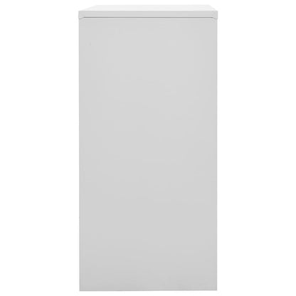 Uzamykatelná Skříň 90 X 45 X 92,5 Cm Ocel Světle Šedá A Červená