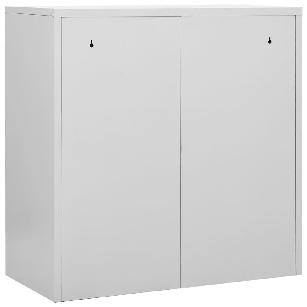 Uzamykatelná Skříň 90 X 45 X 92,5 Cm Ocel Světle Šedá A Červená