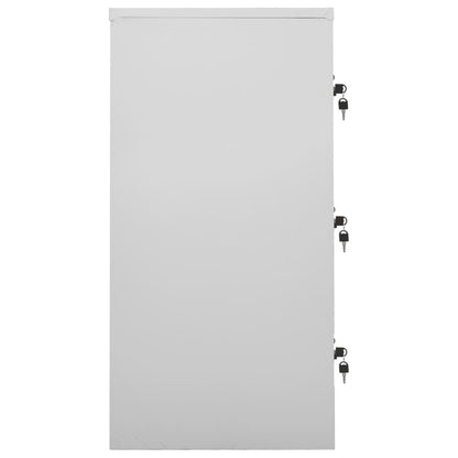 Uzamykatelná Skříň 90 X 45 X 92,5 Cm Ocel Světle Šedá A Zelená