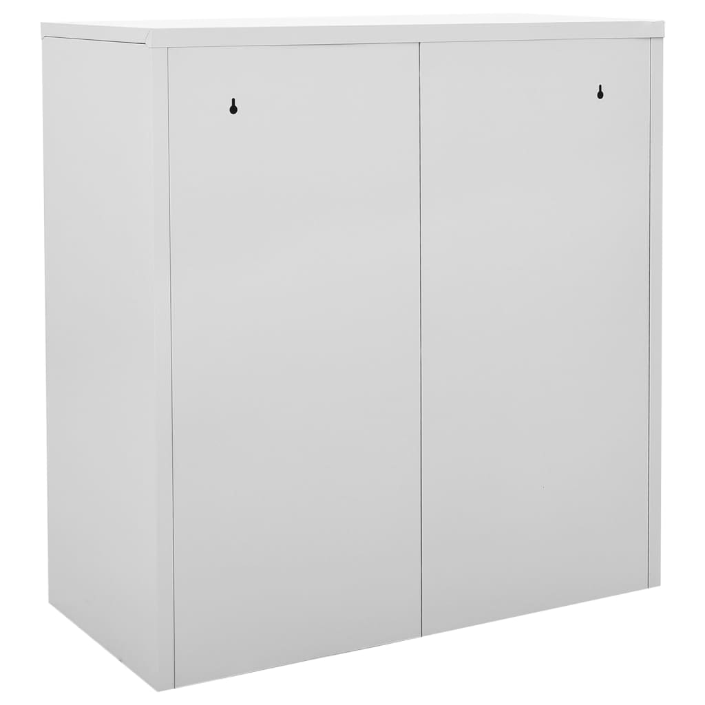 Uzamykatelná Skříň 90 X 45 X 92,5 Cm Ocel Světle Šedá A Zelená