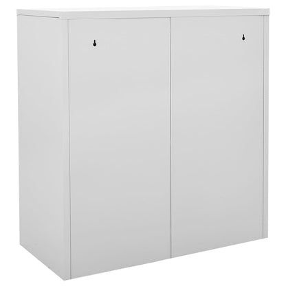 Uzamykatelná Skříň 90 X 45 X 92,5 Cm Ocel Světle Šedá A Zelená