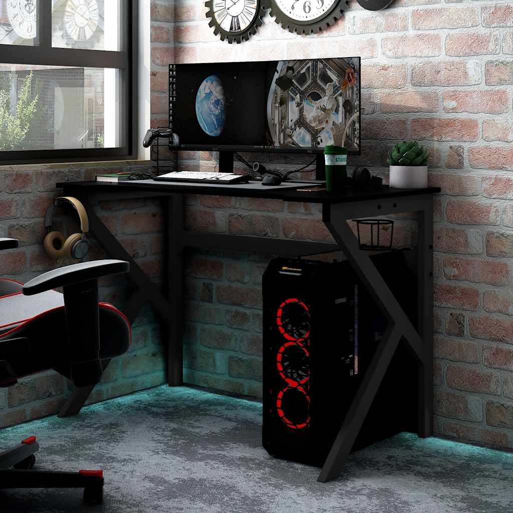 Herní Stůl S Nohami Ve Tvaru K Černý