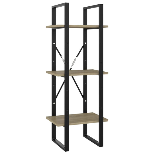 Knihovna Se 3 Policemi 40X30X Dub Sonoma