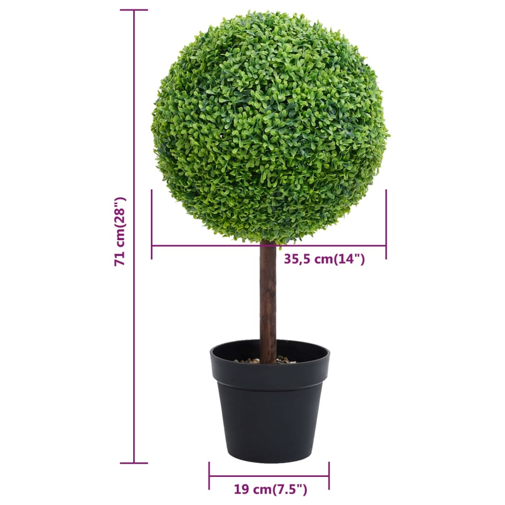 Umělý Zimostráz Ve Tvaru Koule S Květináčem Zelený 71 Cm