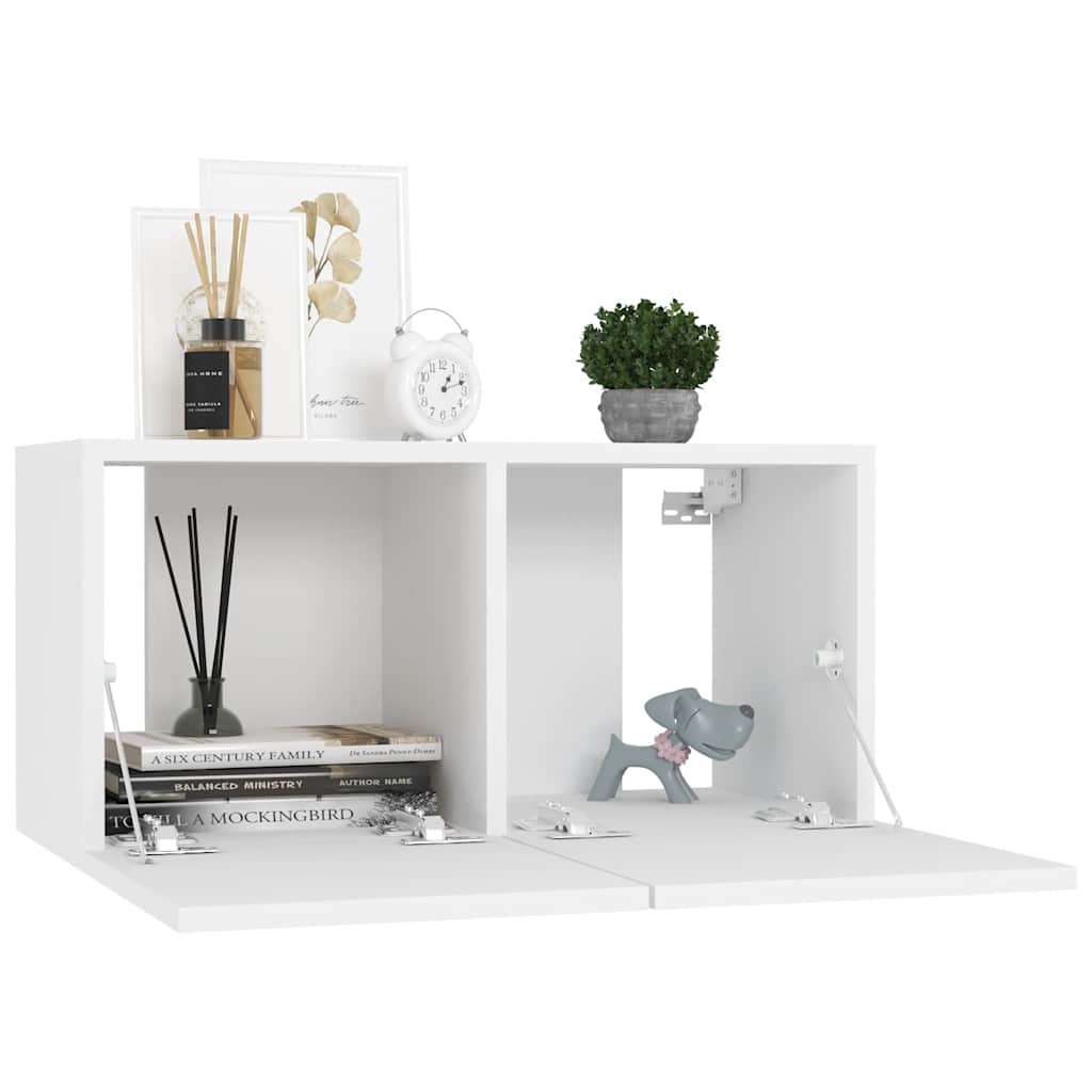 4Dílný Set Tv Skříněk Bílý Kompozitní Dřevo