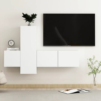 3Dílný Set Tv Skříněk Betonově Šedý Kompozitní Dřevo