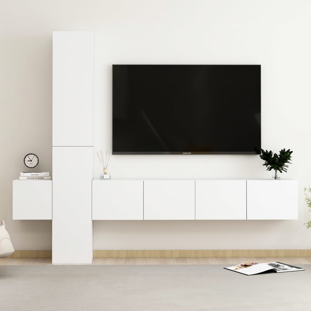 3Dílný Set Tv Skříněk Betonově Šedý Kompozitní Dřevo