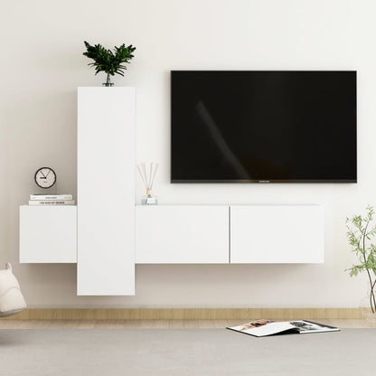 3Dílný Set Tv Skříněk Betonově Šedý Kompozitní Dřevo