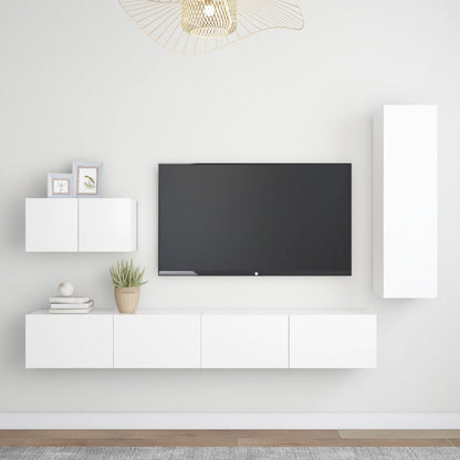 4Dílný Set Tv Skříněk Betonově Šedý Kompozitní Dřevo