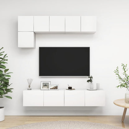 5Dílný Set Tv Skříněk Betonově Šedý Kompozitní Dřevo