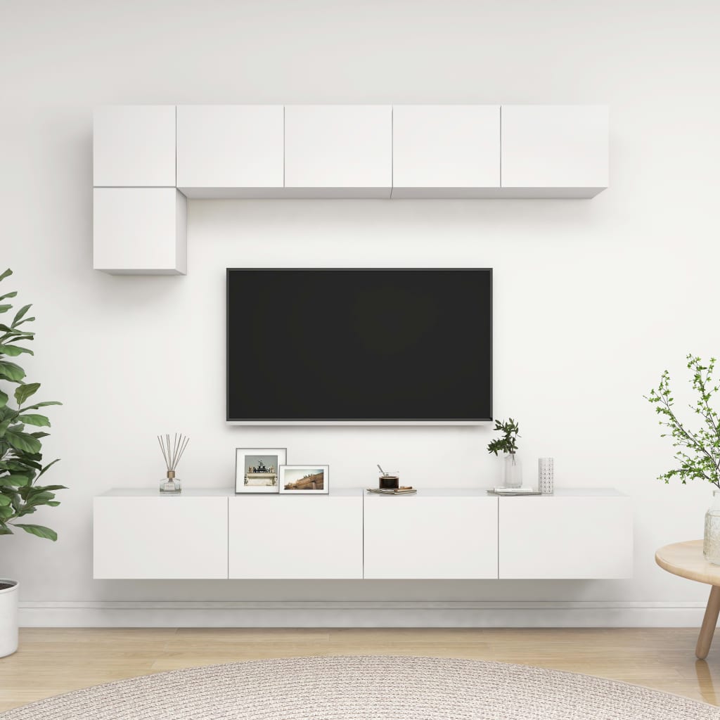 5Dílný Set Tv Skříněk Betonově Šedý Kompozitní Dřevo