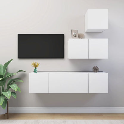 4Dílný Set Tv Skříněk Betonově Šedý Kompozitní Dřevo