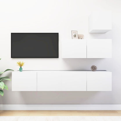 4Dílný Set Tv Skříněk Betonově Šedý Kompozitní Dřevo
