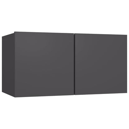 4Dílný Set Tv Skříněk Šedý Dřevotříska