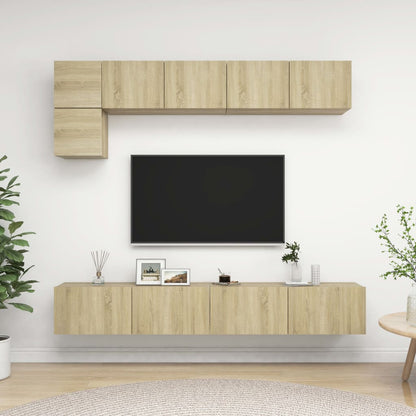 5Dílný Set Tv Skříněk Betonově Šedý Kompozitní Dřevo