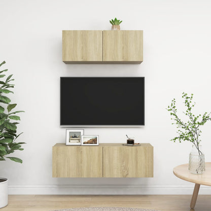2Dílný Set Tv Skříněk Dub Sonoma Kompozitní Dřevo