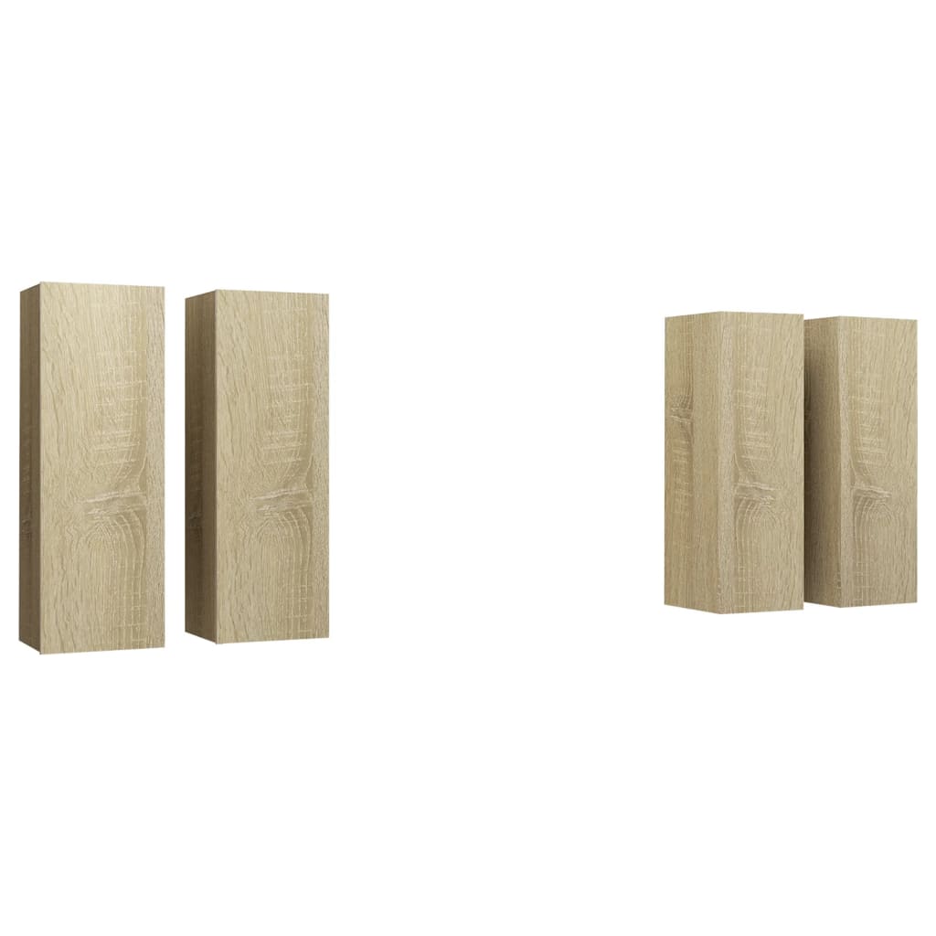 Tv Skříňky 4 Ks Dub Sonoma 30,5 X 30 X 90 Cm Kompozitní Dřevo