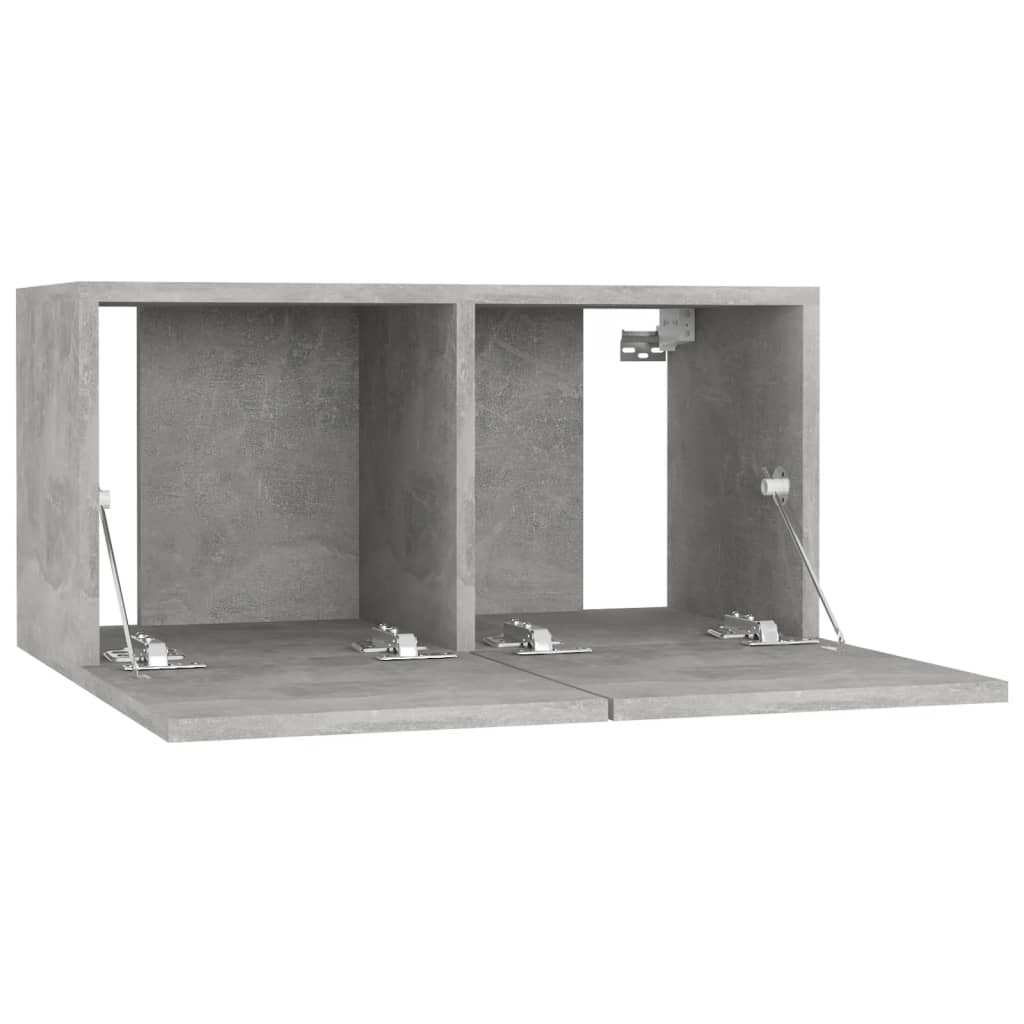 Tv Skříňky 4 Ks Betonově Šedé 60 X 30 X 30 Cm Kompozitní Dřevo