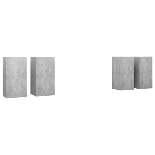 Tv Skříňky 4 Ks Betonově Šedé 30,5 X 30 X 60 Cm Dřevotříska
