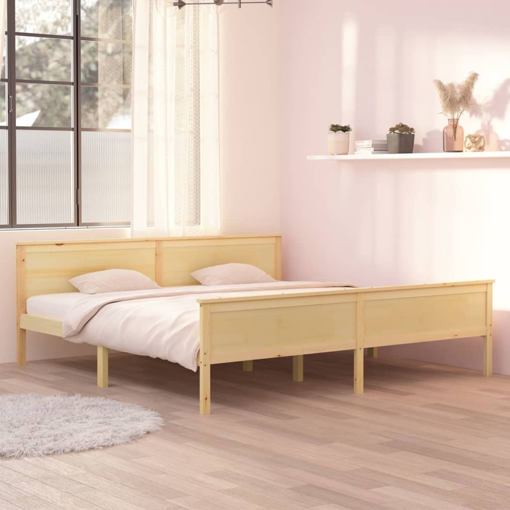Rám Postele Masivní Dřevo Borovice 200 X 200 Cm