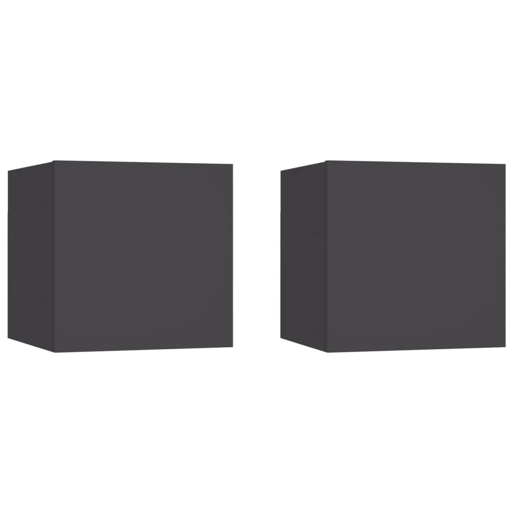 Noční Stolky 2 Ks 30,5 X 30 X 30 Cm Kompozitní Dřevo