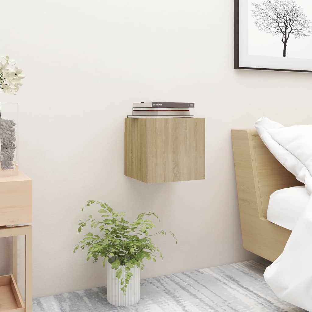 Noční Stolky 2 Ks 30,5 X 30 X 30 Cm Kompozitní Dřevo