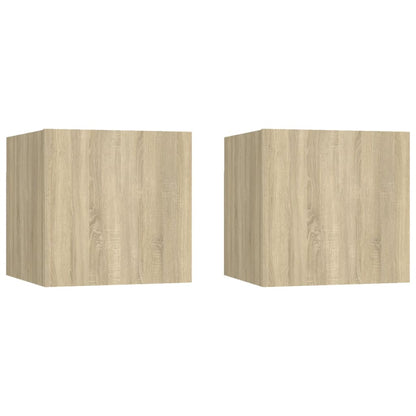 Noční Stolky 2 Ks 30,5 X 30 X 30 Cm Kompozitní Dřevo