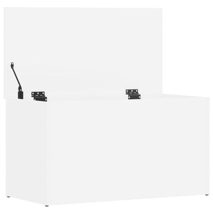 Úložná Truhla Bílá 84 X 42 X 46 Cm Kompozitní Dřevo