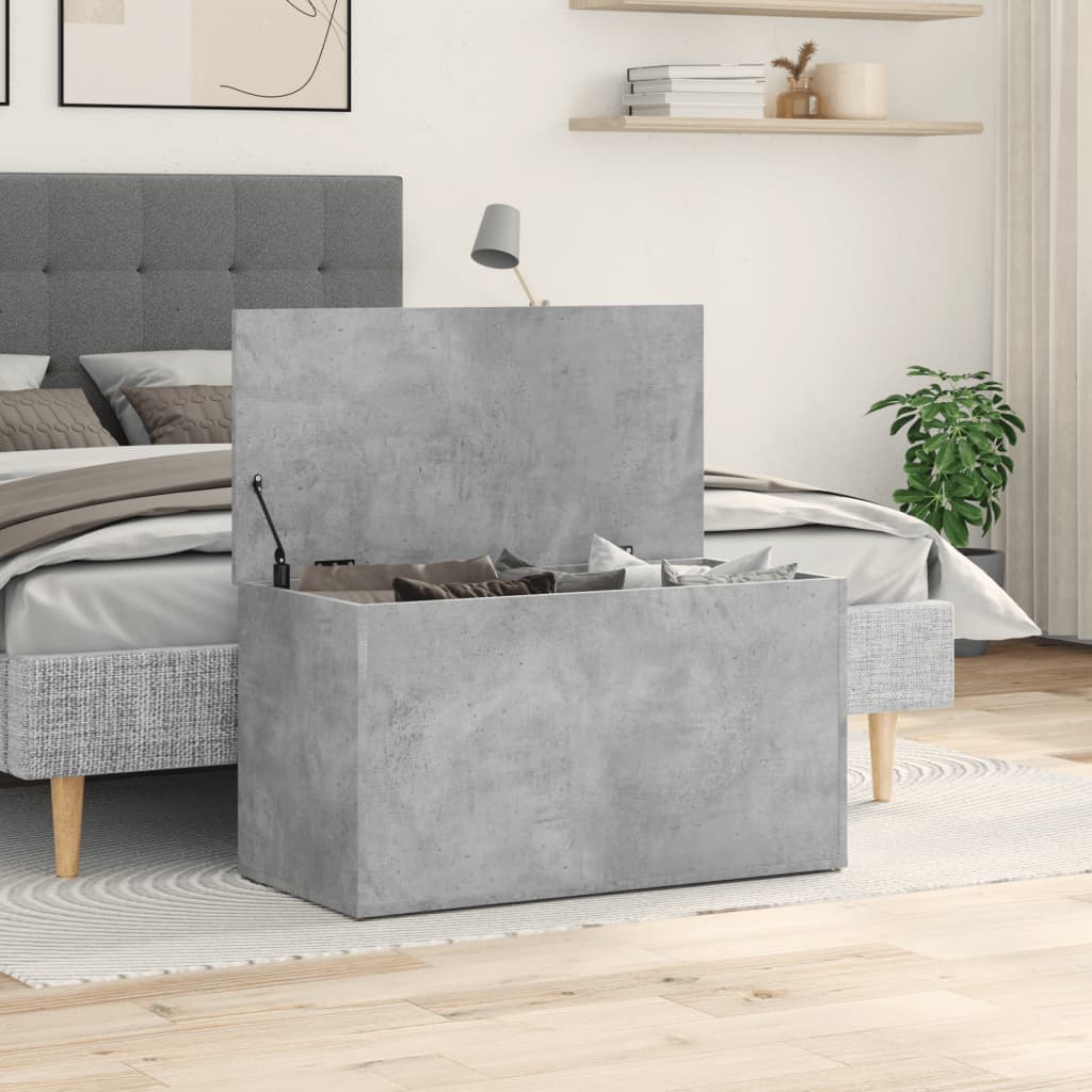 Úložná Truhla Betonově Šedá 84 X 42 X 46 Cm Kompozitní Dřevo