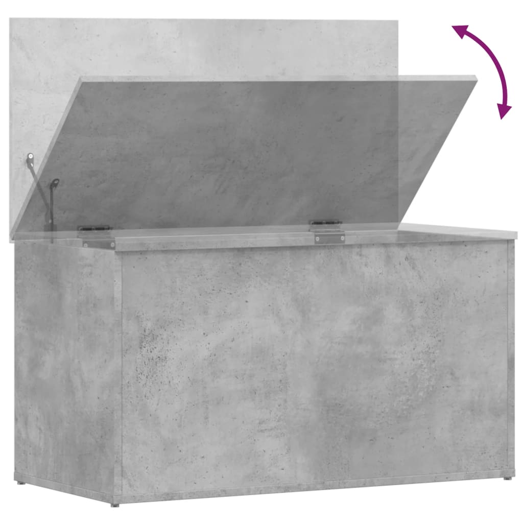 Úložná Truhla Betonově Šedá 84 X 42 X 46 Cm Kompozitní Dřevo