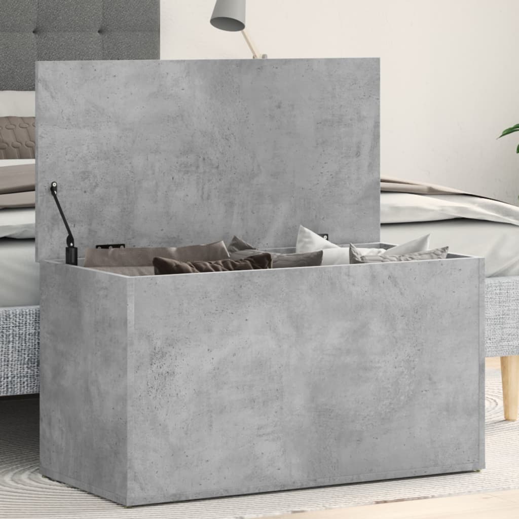 Úložná Truhla Betonově Šedá 84 X 42 X 46 Cm Kompozitní Dřevo