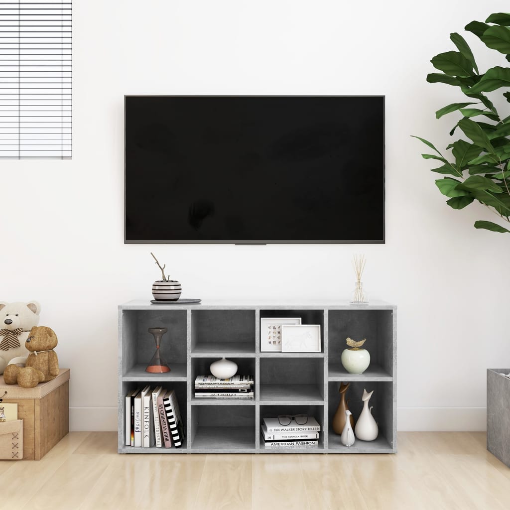 Lavice S Botníkem Betonově Šedá 103X30X55 Cm Kompozitní Dřevo