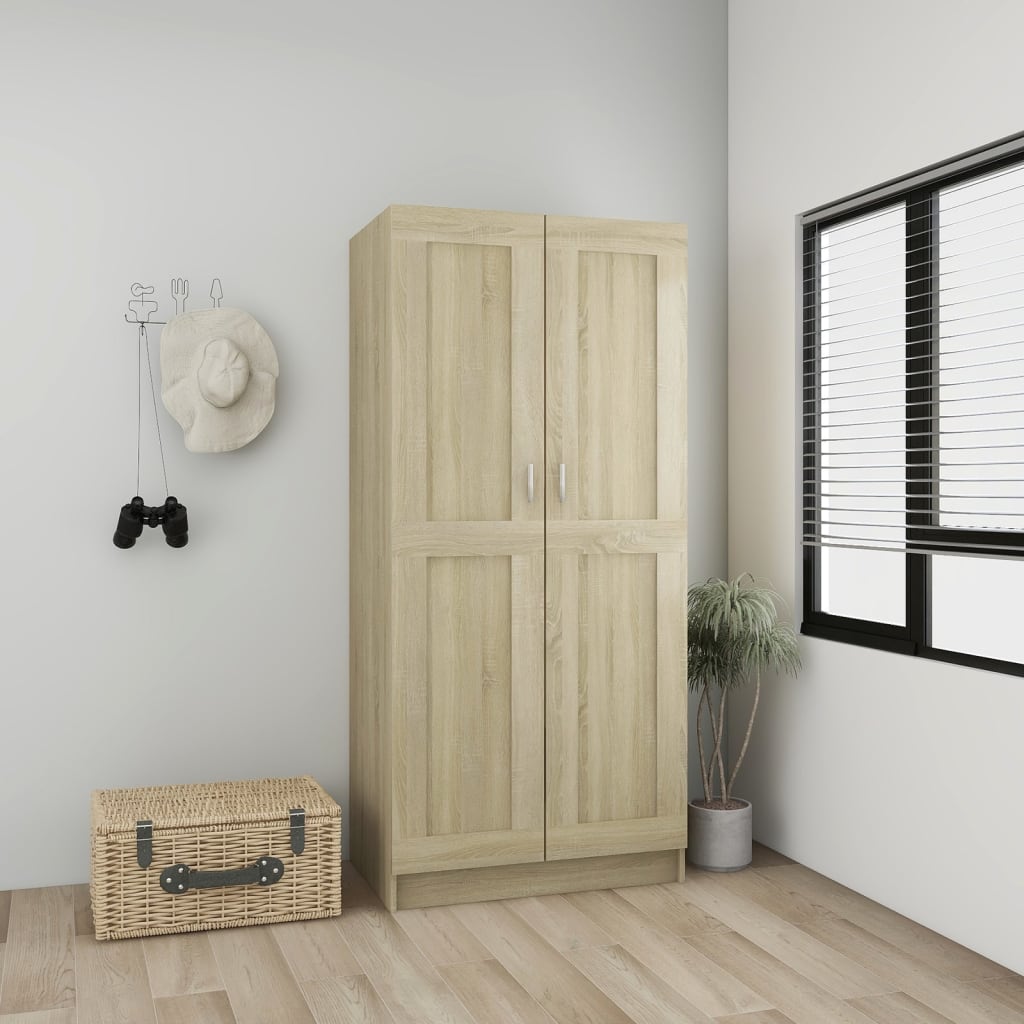 Šatní Skříň Dub Sonoma 82,5 X 51,5 X 180 Cm Kompozitní Dřevo