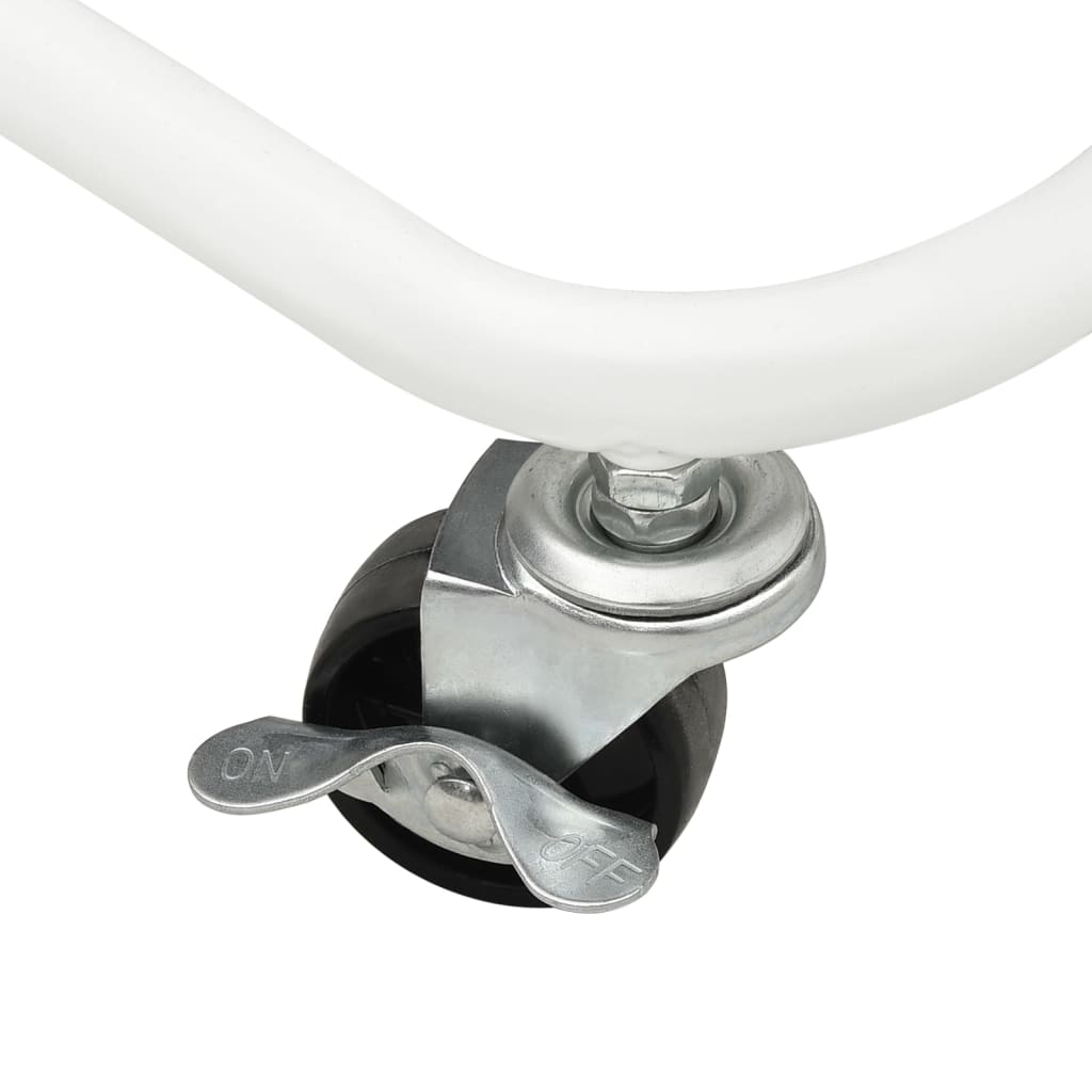 Vozík Se 3 Patry Bílý 43 X 34 X 79 Cm Ocel