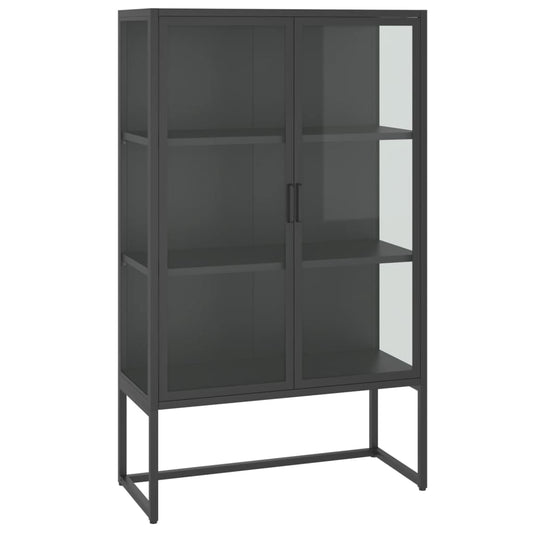 Komoda 80 X 35 X 135 Cm Ocel A Tvrzené Sklo
