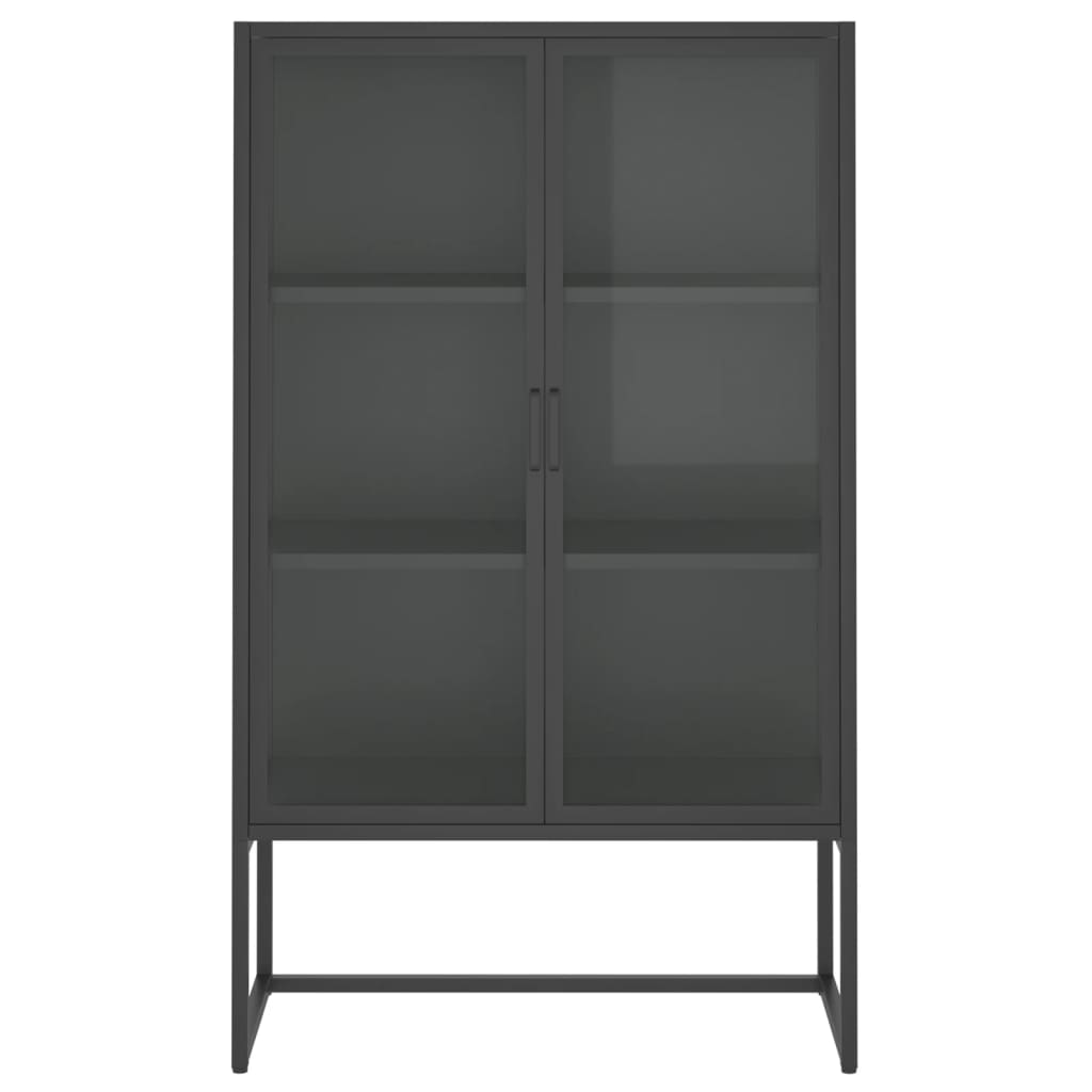 Komoda 80 X 35 X 135 Cm Ocel A Tvrzené Sklo