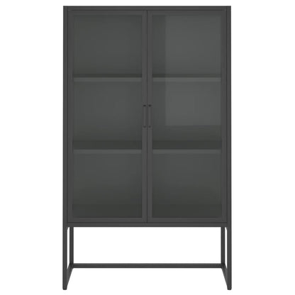 Komoda 80 X 35 X 135 Cm Ocel A Tvrzené Sklo
