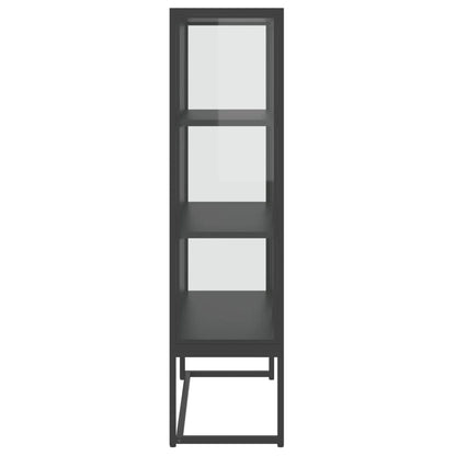 Komoda 80 X 35 X 135 Cm Ocel A Tvrzené Sklo