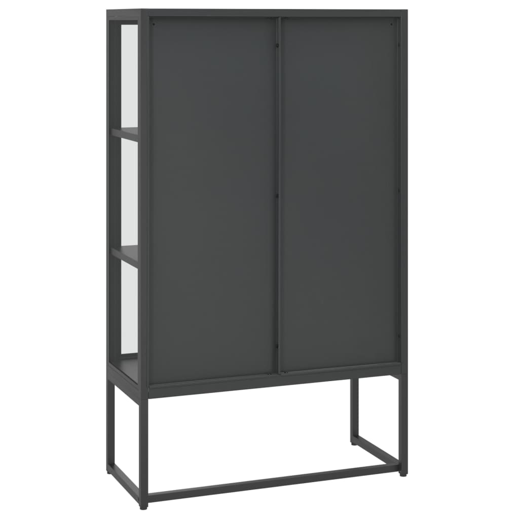 Komoda 80 X 35 X 135 Cm Ocel A Tvrzené Sklo