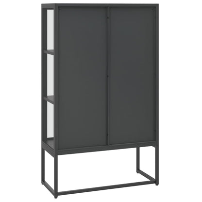 Komoda 80 X 35 X 135 Cm Ocel A Tvrzené Sklo