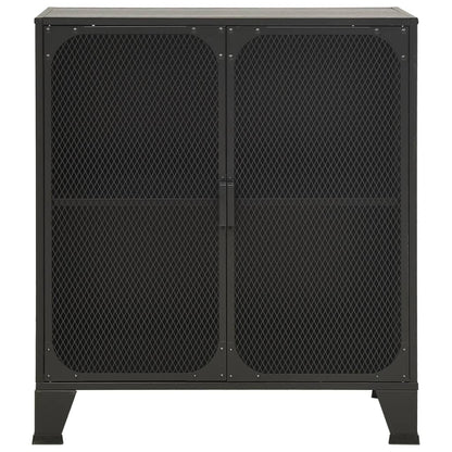 Úložná Skříň Šedá 72 X 36 X 82 Cm Kov A Mdf