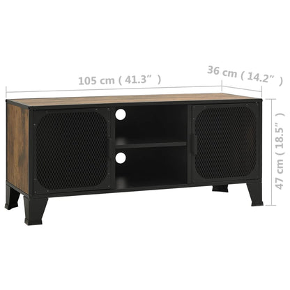 Tv Skříňka 105 X 36 X 47 Cm Kov A Mdf