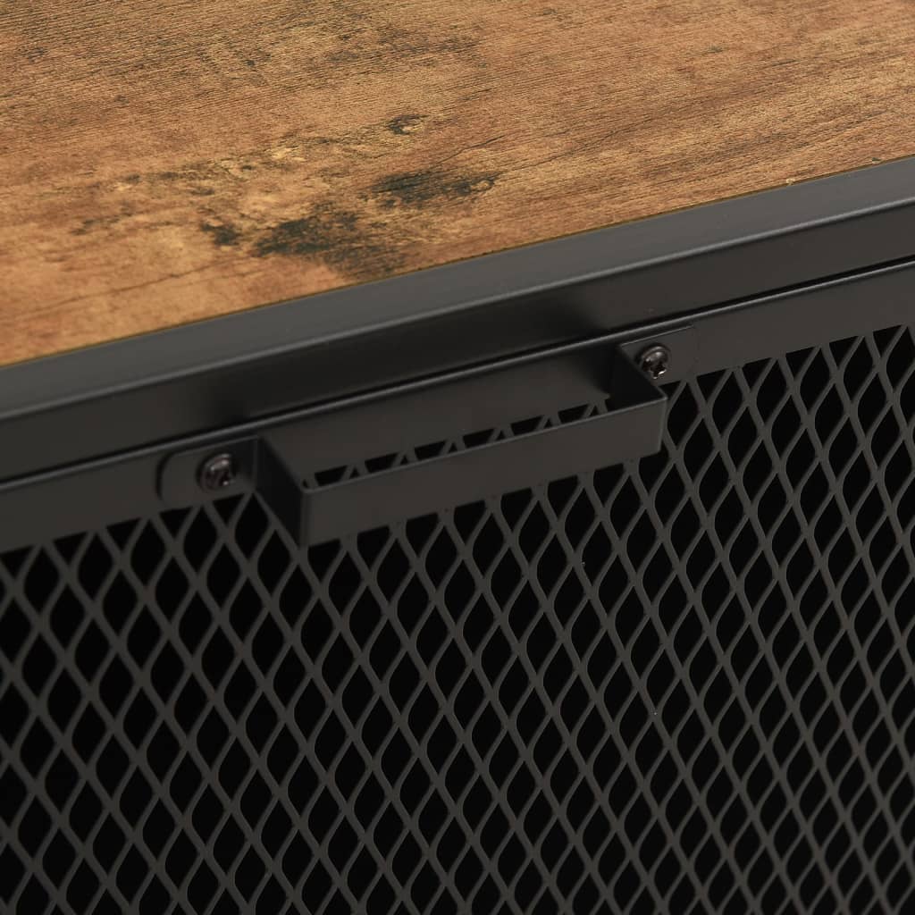 Úložná Skříň 72 X 36 X 82 Cm Kov A Mdf