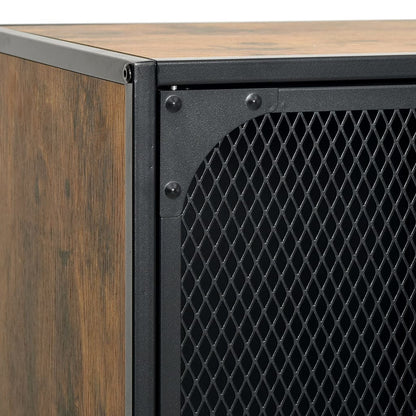 Úložná Skříň 72 X 36 X 82 Cm Kov A Mdf