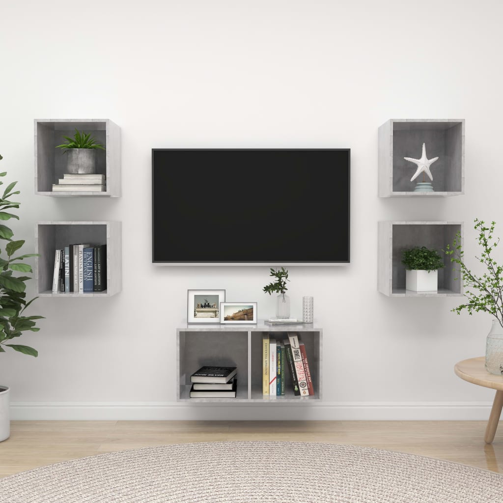 5Dílný Set Tv Skříněk Kompozitní Dřevo