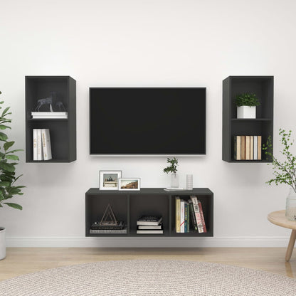 Tv Skříňky 3 Ks Bílé Dřevotříska