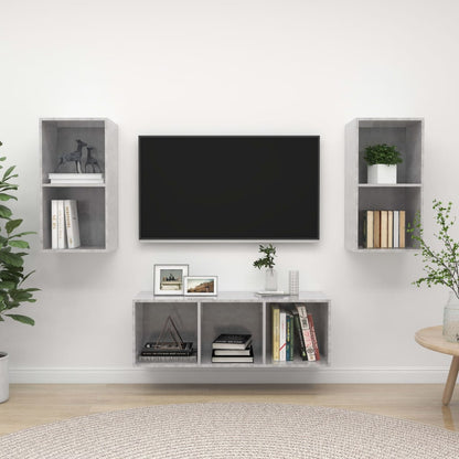 Tv Skříňky 3 Ks Bílé Dřevotříska