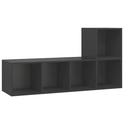 2Dílný Set Tv Skříněk Šedý Kompozitní Dřevo